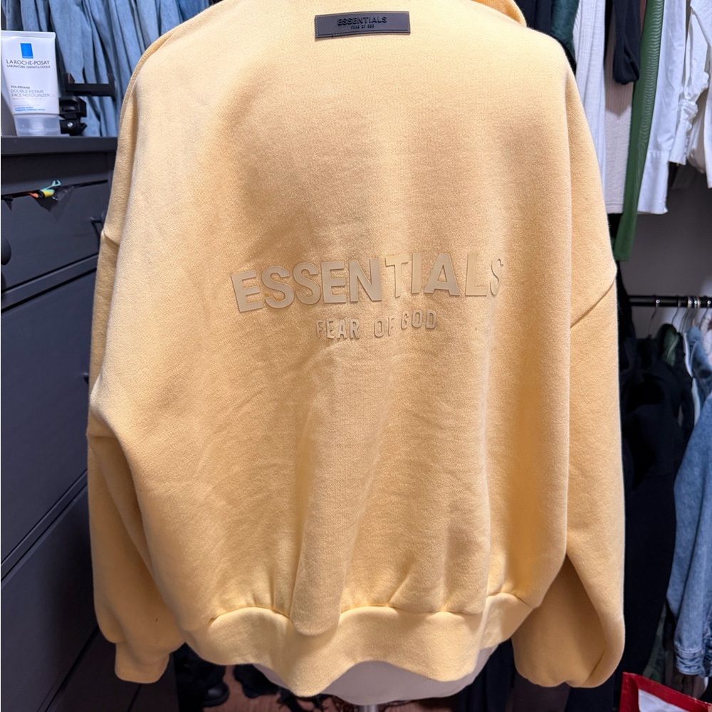 Fear of God ESSENTIALS Men's Yellow Cream Crewneck Sweatshirt